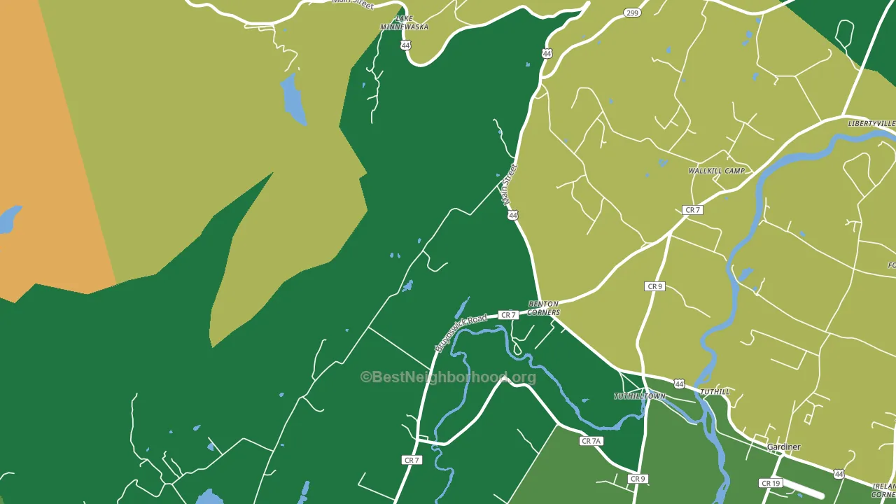 Ireland Corners, NY block-group voter-turnout map