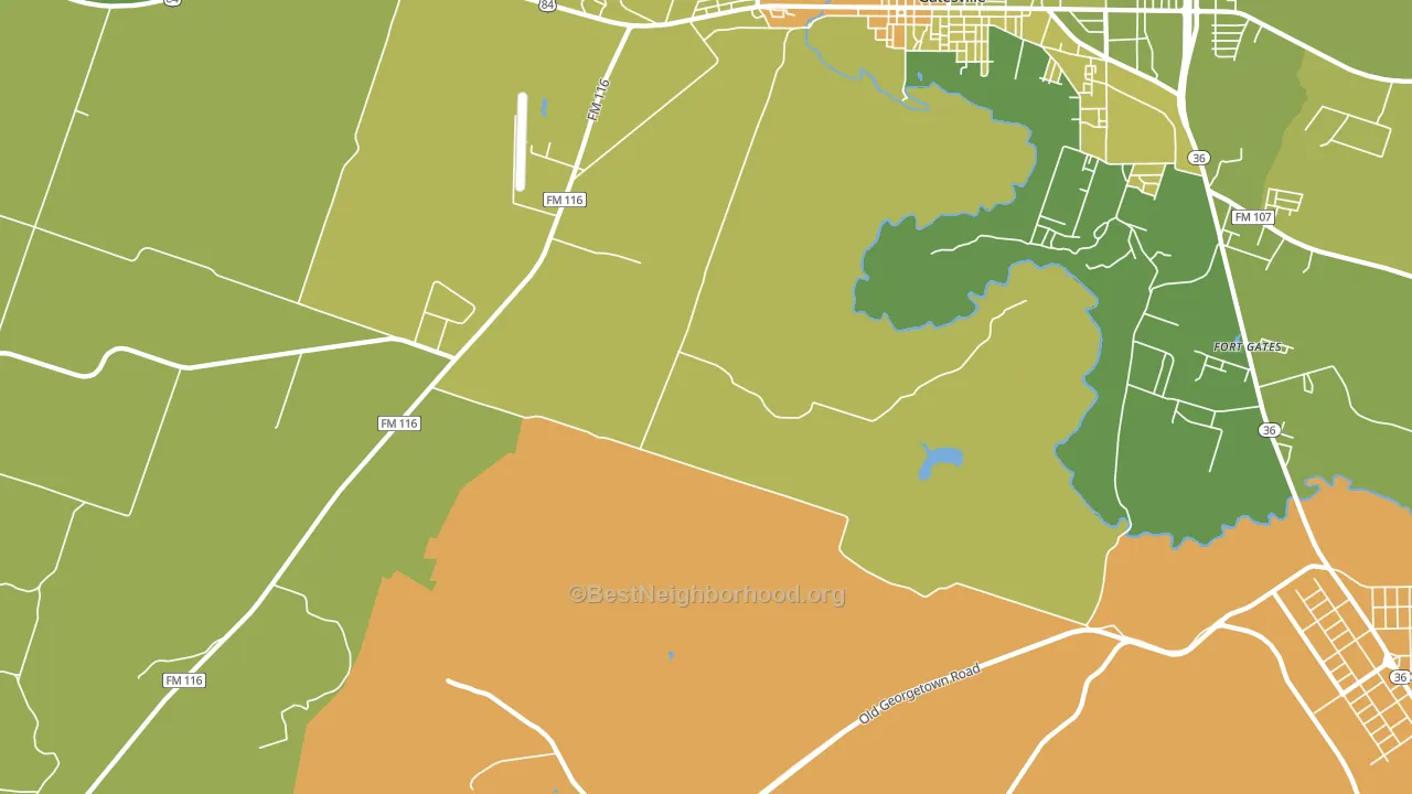 Ireland, TX block-group voter-turnout map