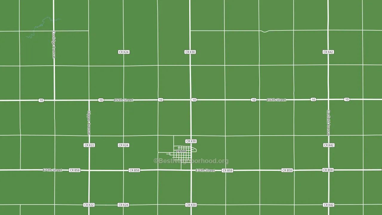 Ireton, IA block-group voter-turnout map