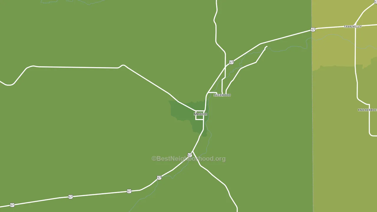 Irion County, TX block-group voter-turnout map