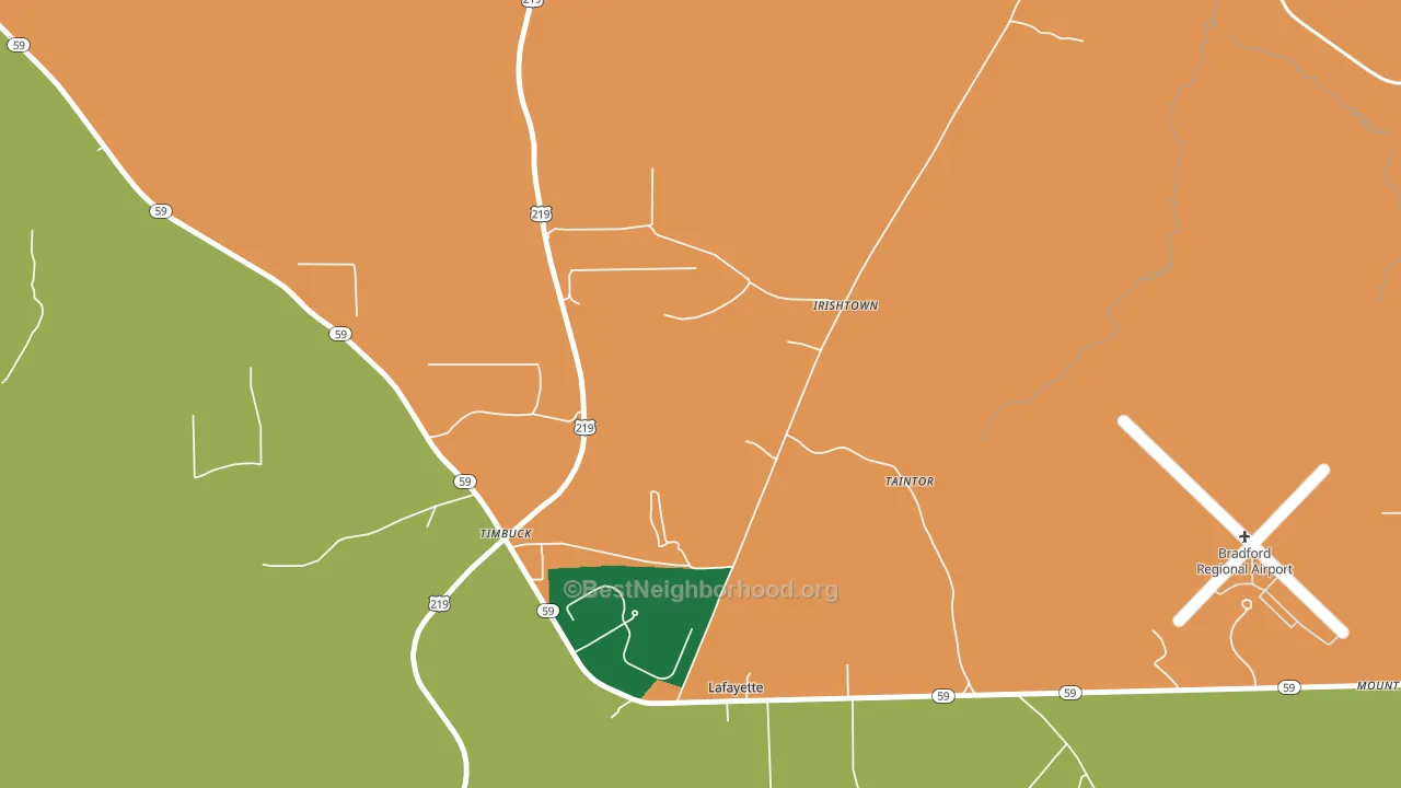 Irishtown, PA block-group voter-turnout map