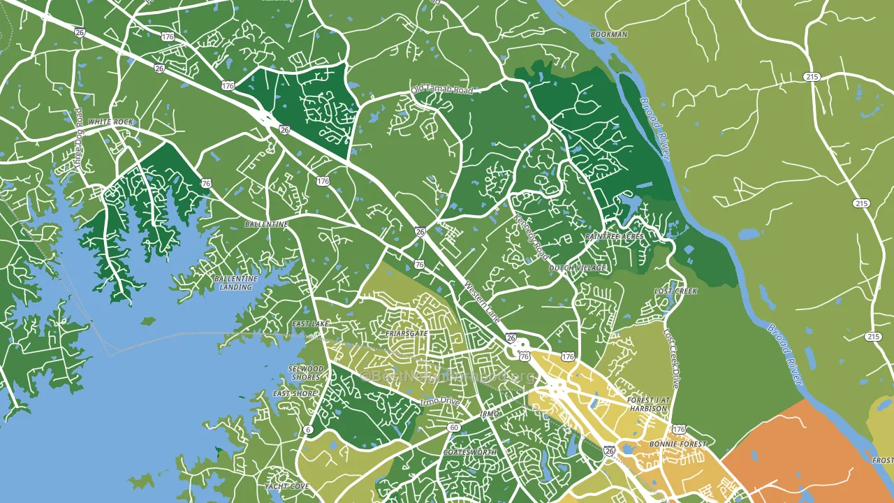 Irmo, SC block-group voter-turnout map