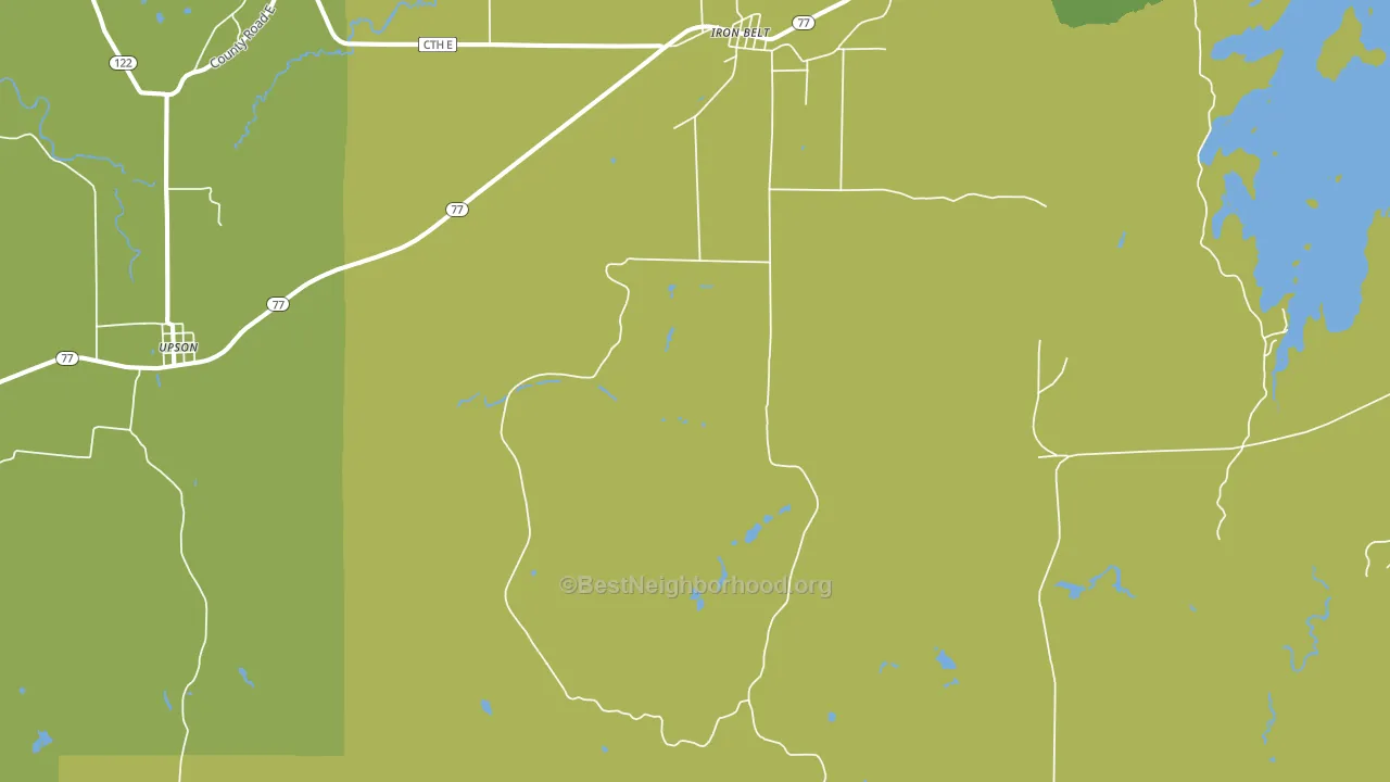 Iron Belt, WI block-group voter-turnout map