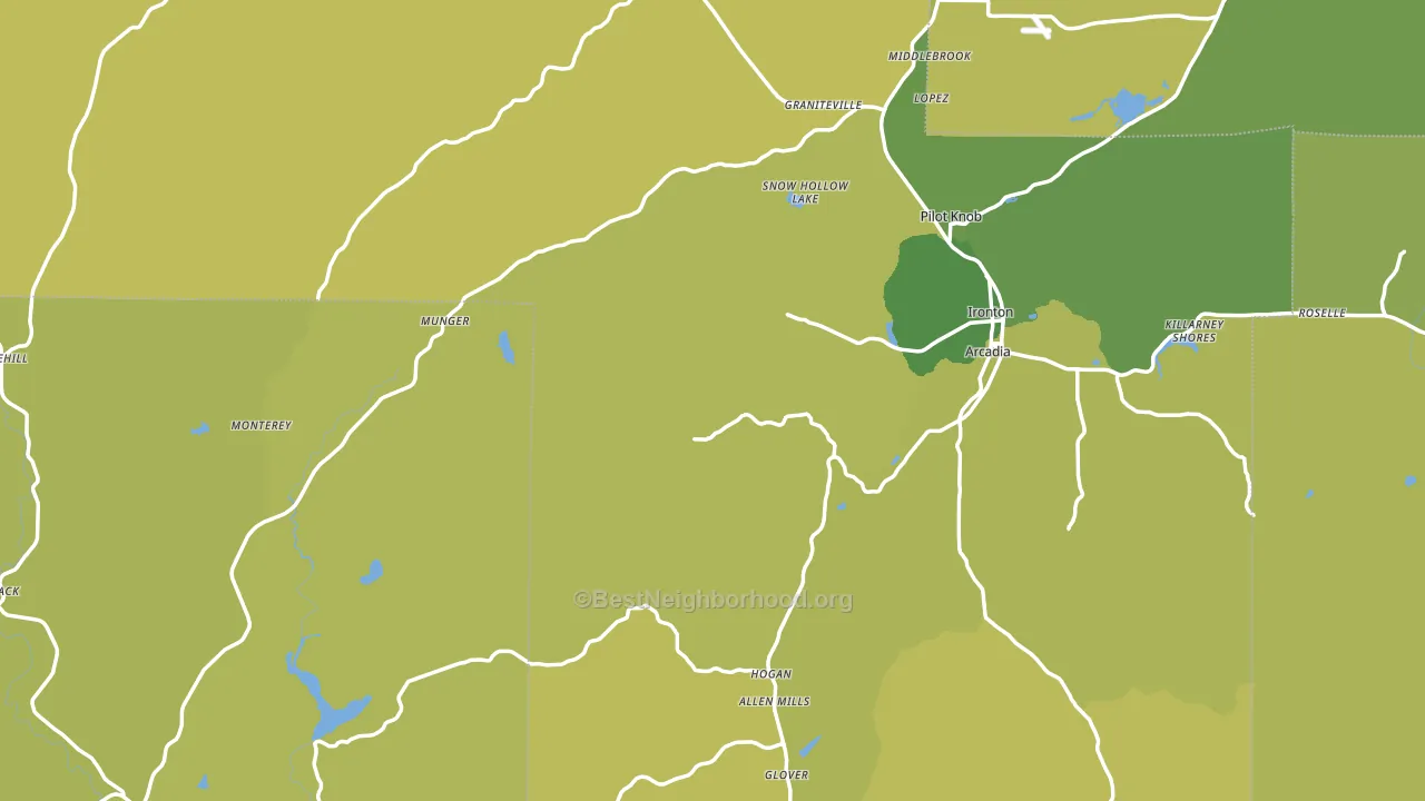 Iron County, MO block-group voter-turnout map