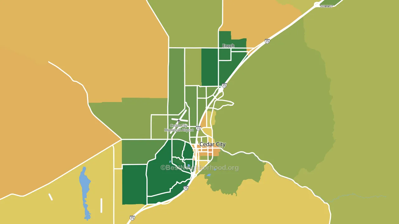 Iron County, UT block-group voter-turnout map