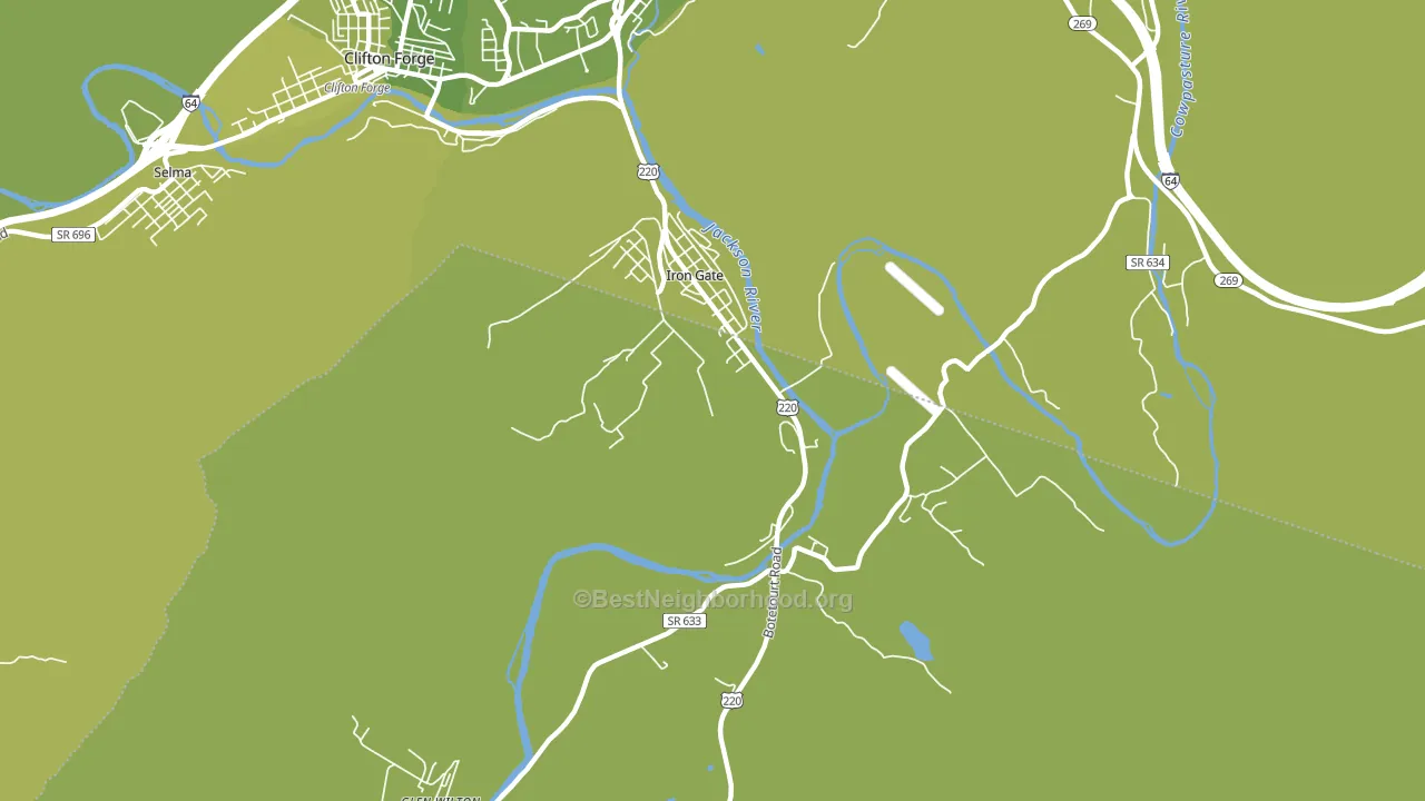 Iron Gate, VA block-group voter-turnout map