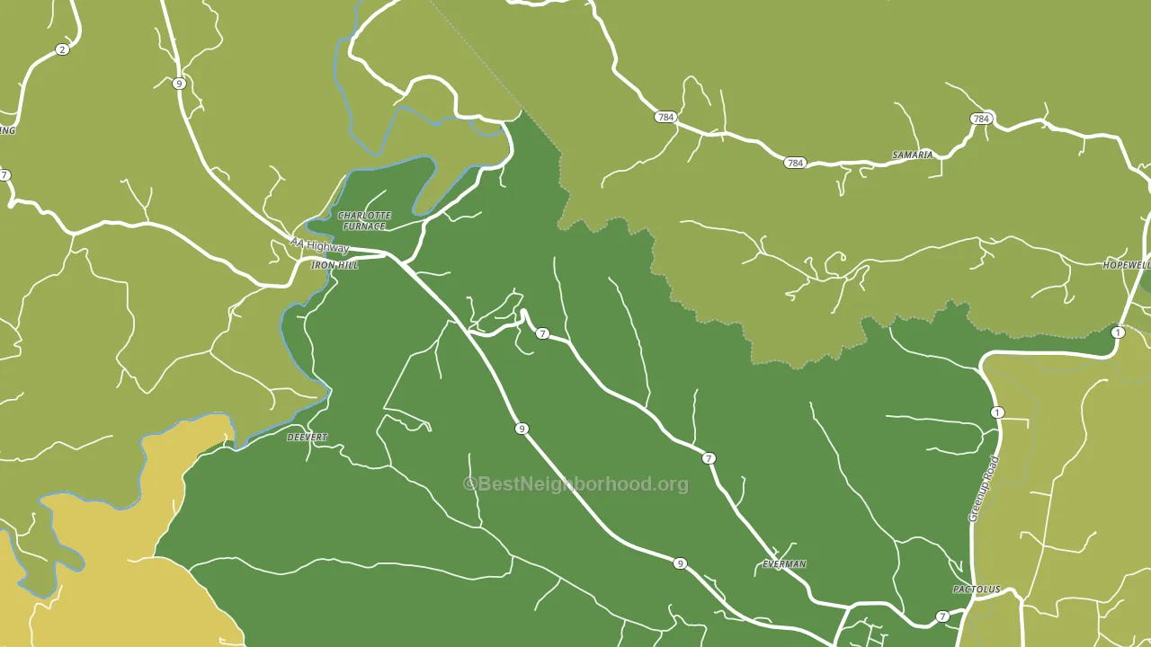 Iron Hill, KY block-group voter-turnout map