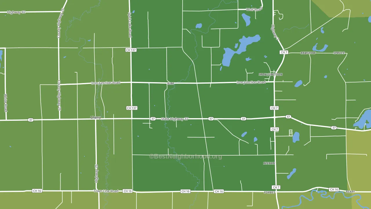 Iron, MN block-group voter-turnout map