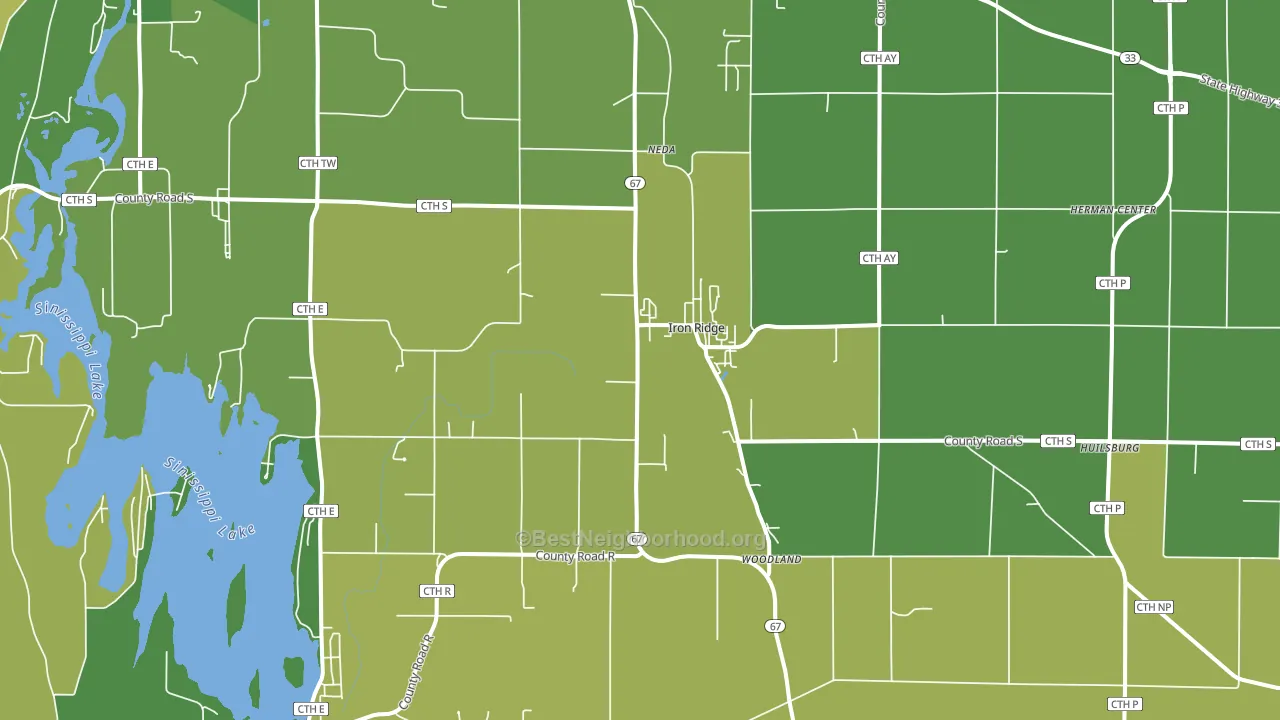 Iron Ridge, WI block-group voter-turnout map