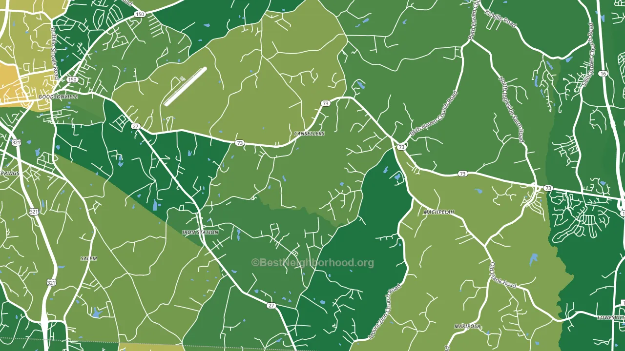 Iron Station, NC block-group voter-turnout map