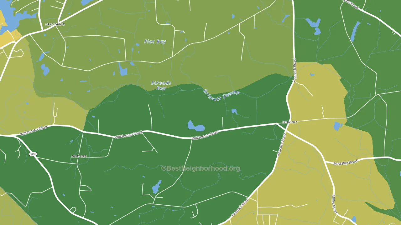 Ironhill, NC block-group voter-turnout map