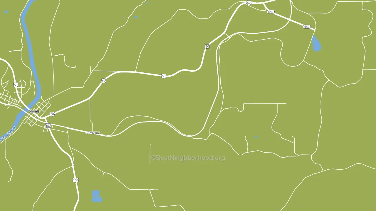 Ironton, IN block-group voter-turnout map