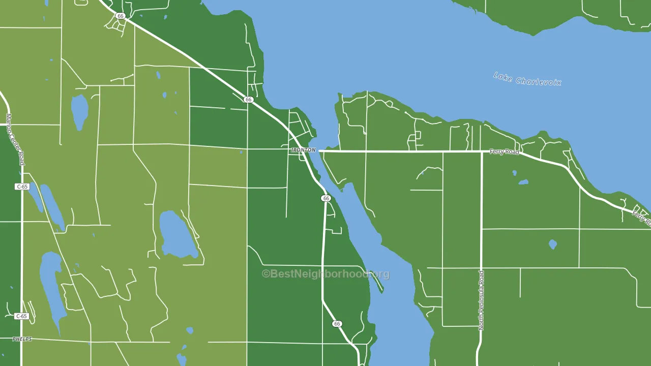 Ironton, MI block-group voter-turnout map