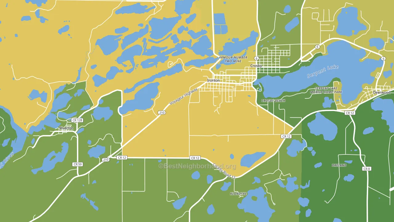Ironton, MN block-group voter-turnout map
