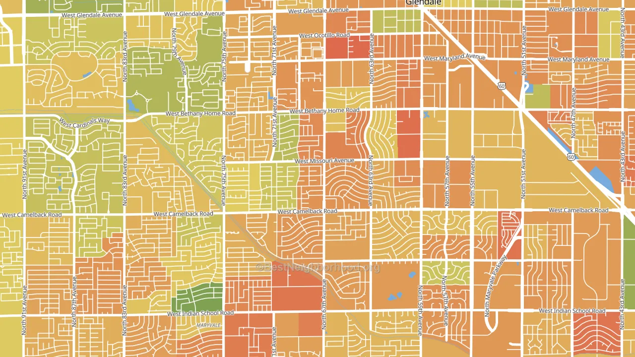 Ironwood Terrace, Glendale, AZ block-group voter-turnout map