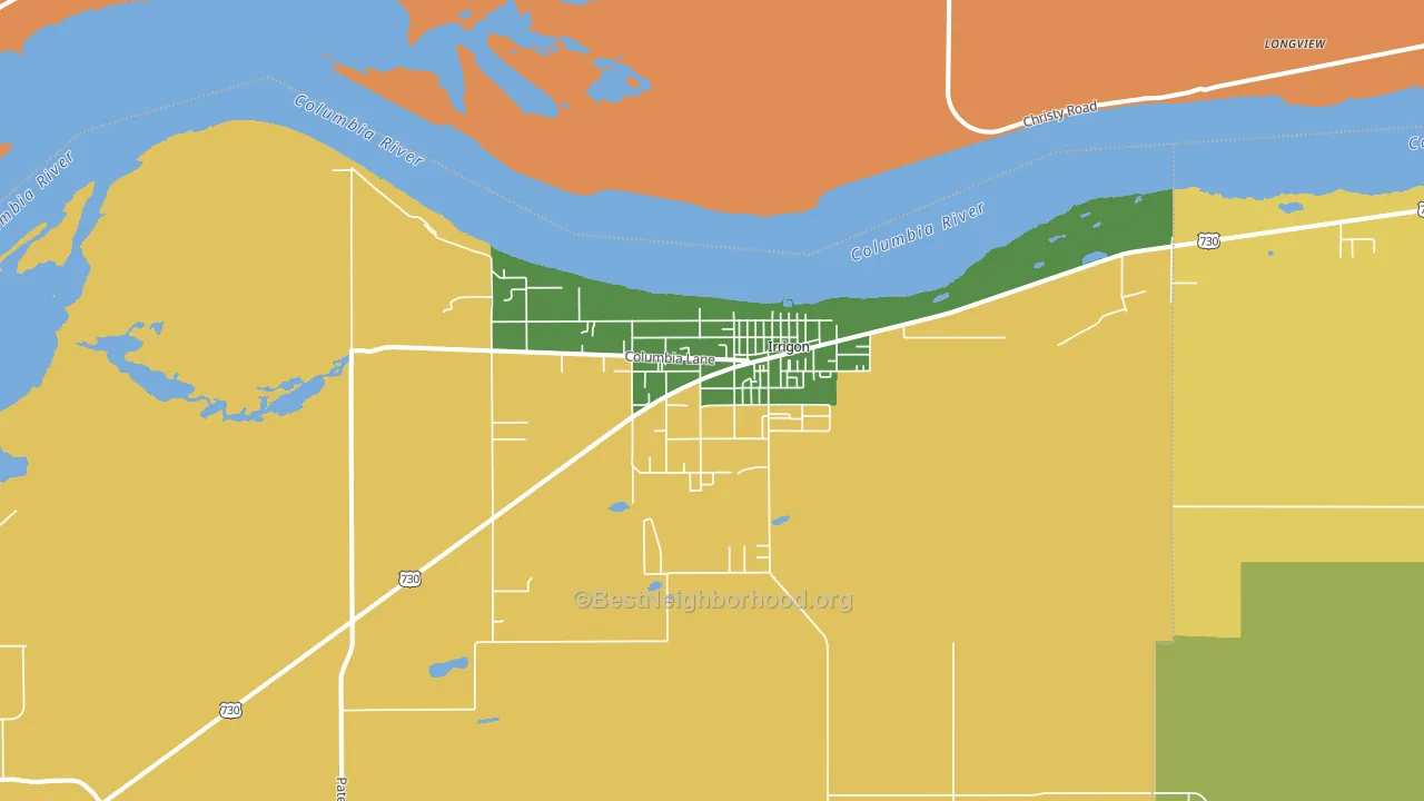 Irrigon, OR block-group voter-turnout map
