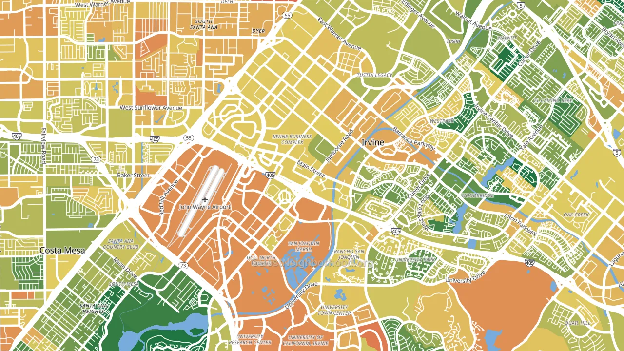 Irvine Business Complex, Irvine, CA block-group voter-turnout map