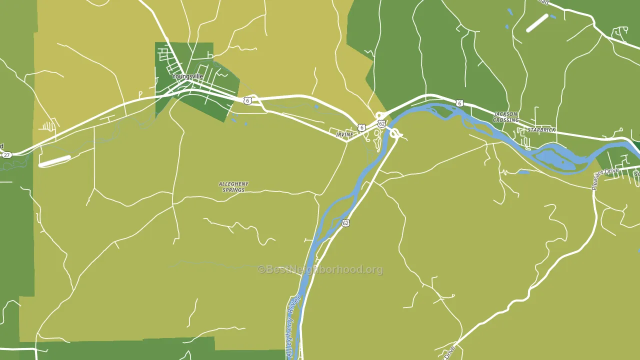 Irvine, PA block-group voter-turnout map