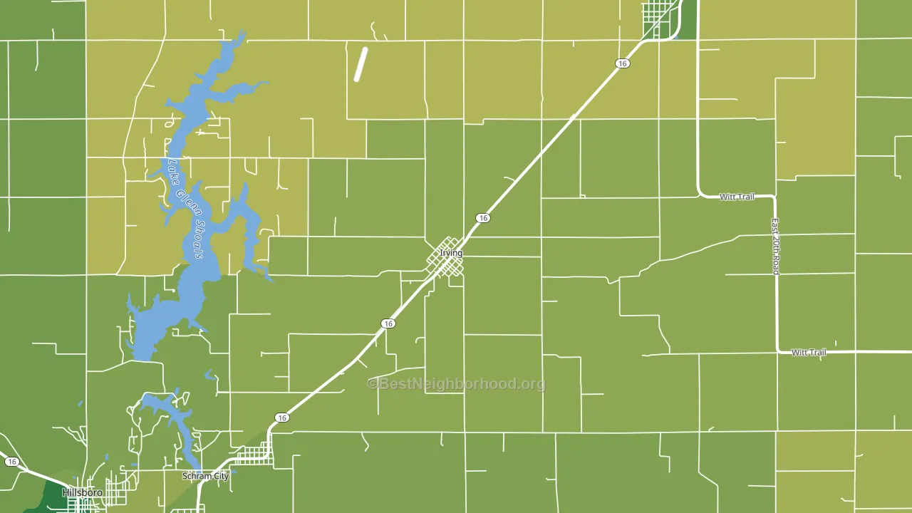 Irving, IL block-group voter-turnout map