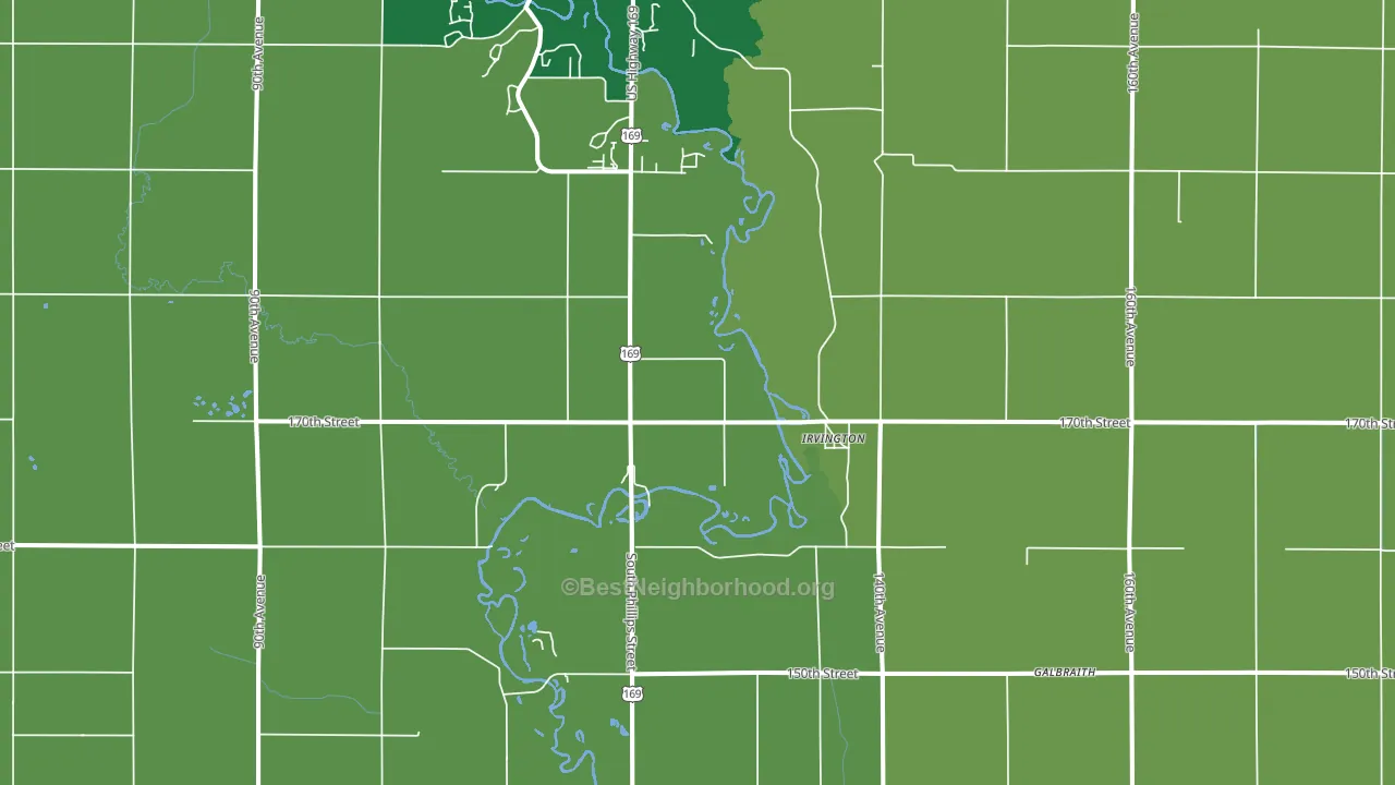 Irvington, IA block-group voter-turnout map