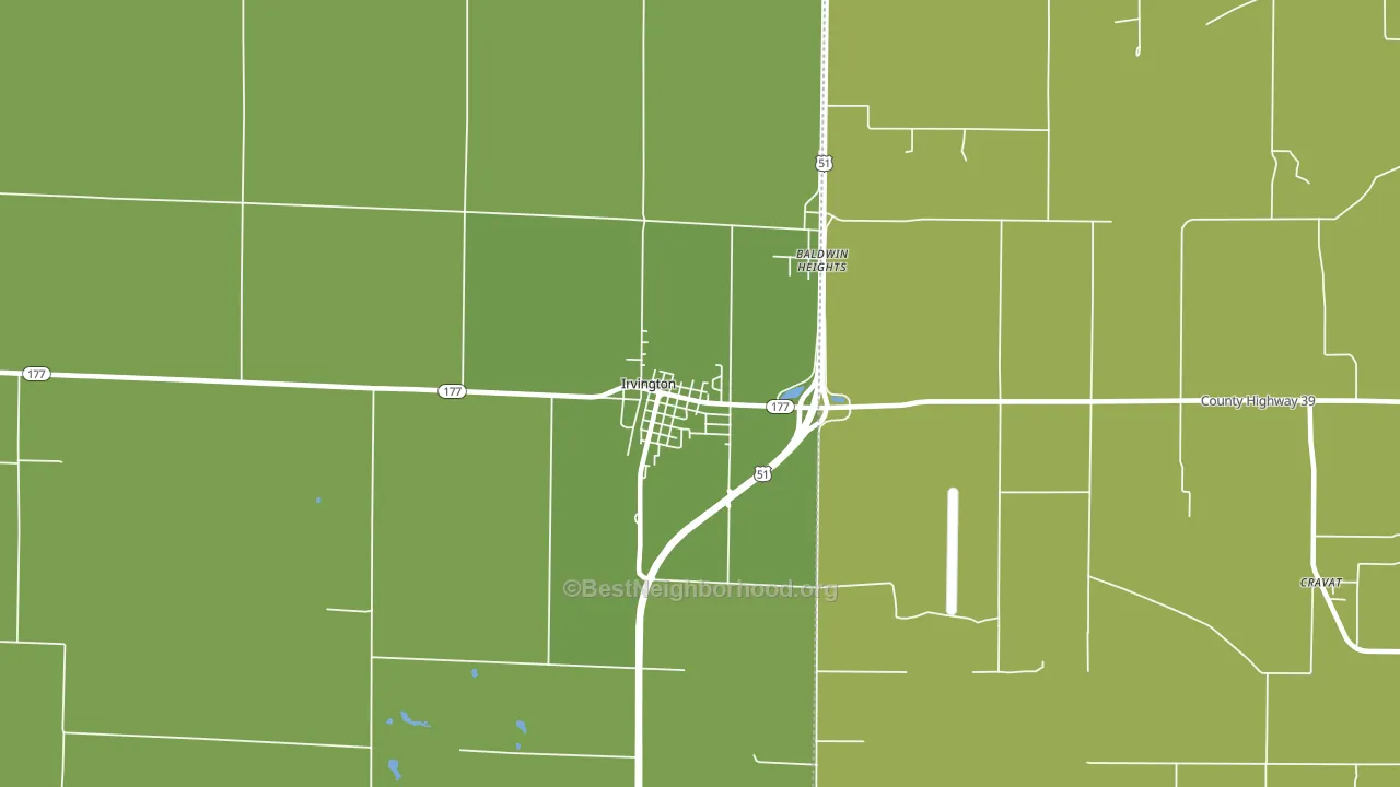 Irvington, IL block-group voter-turnout map