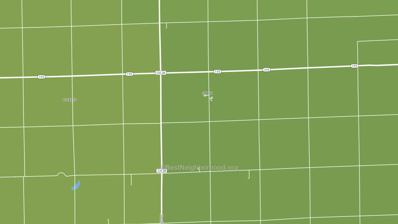 Irwin, IL block-group voter-turnout map