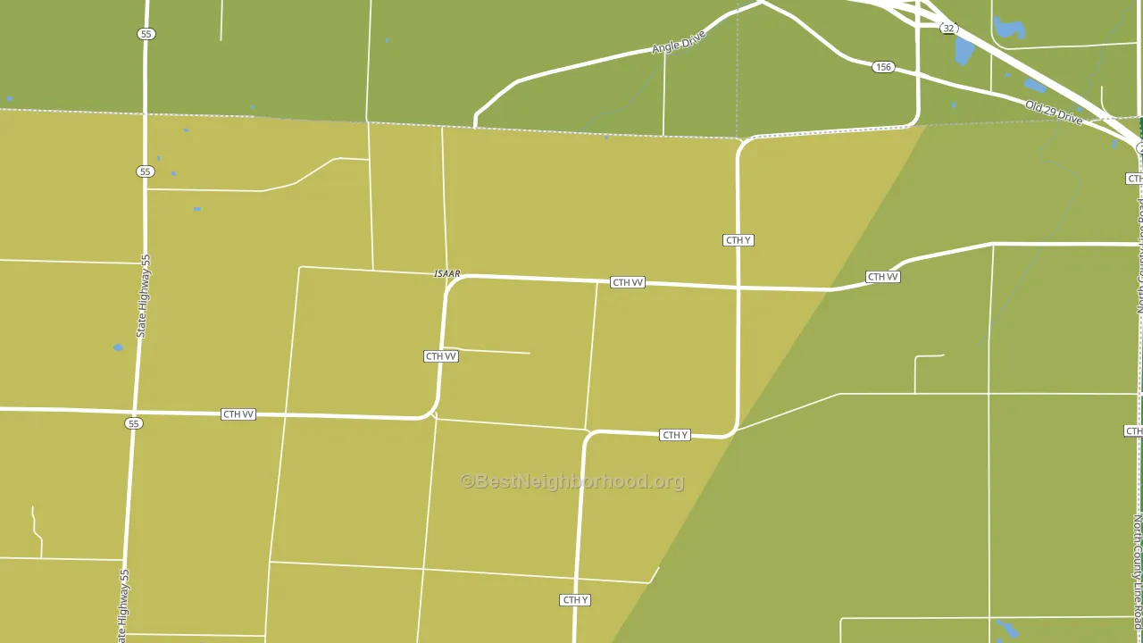 Isaar, WI block-group voter-turnout map