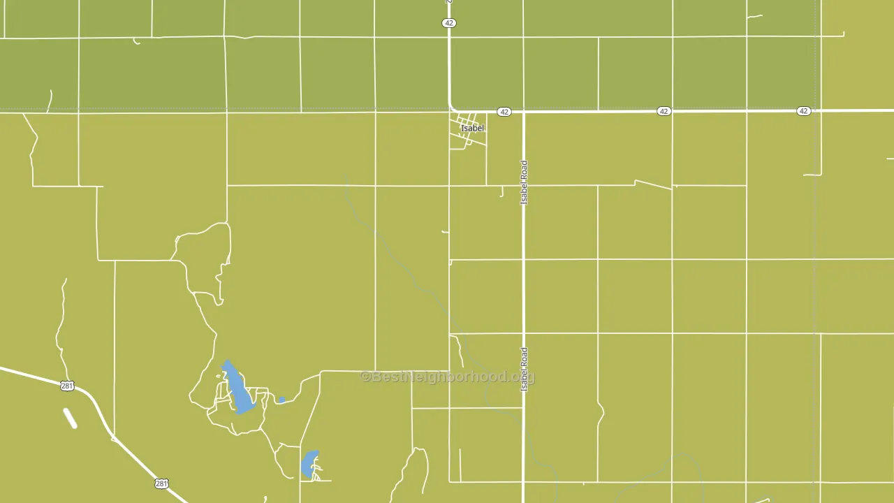 Isabel, KS block-group voter-turnout map