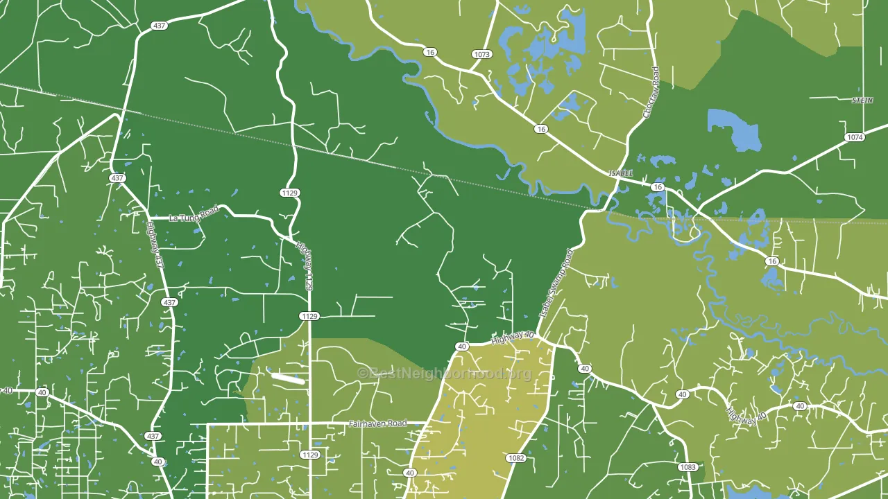 Isabel, LA block-group voter-turnout map