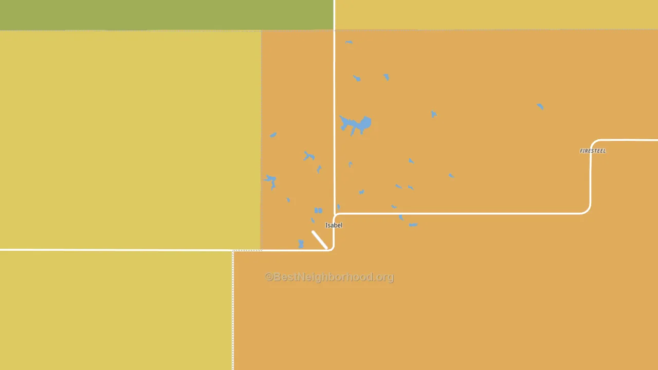 Isabel, SD block-group voter-turnout map