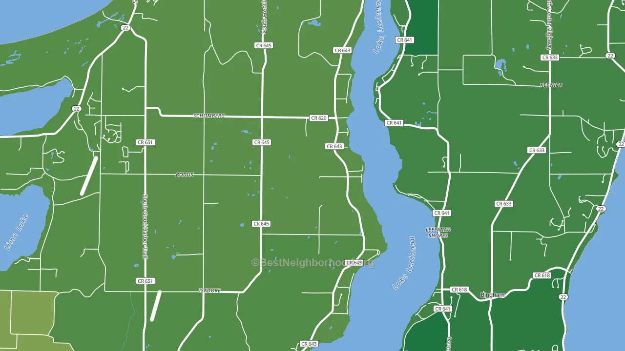 Isadore, MI block-group voter-turnout map