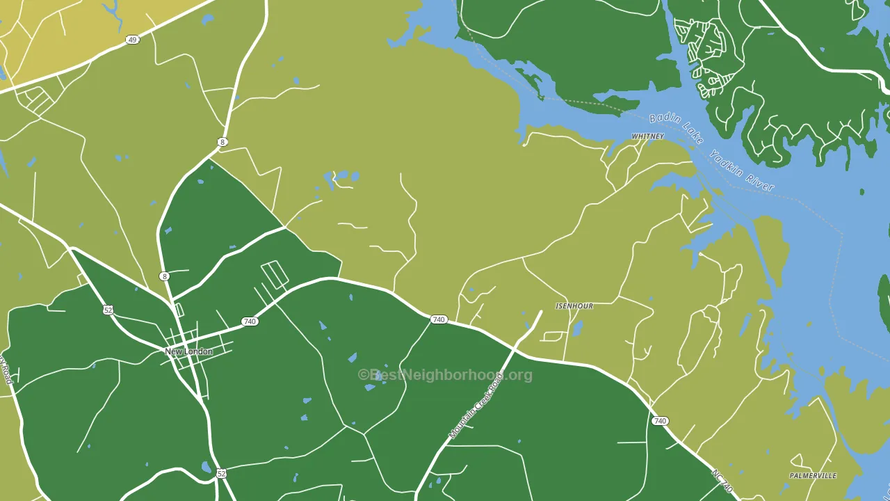 Isenhour, NC block-group voter-turnout map