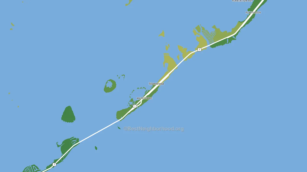 Islamorada, FL block-group voter-turnout map