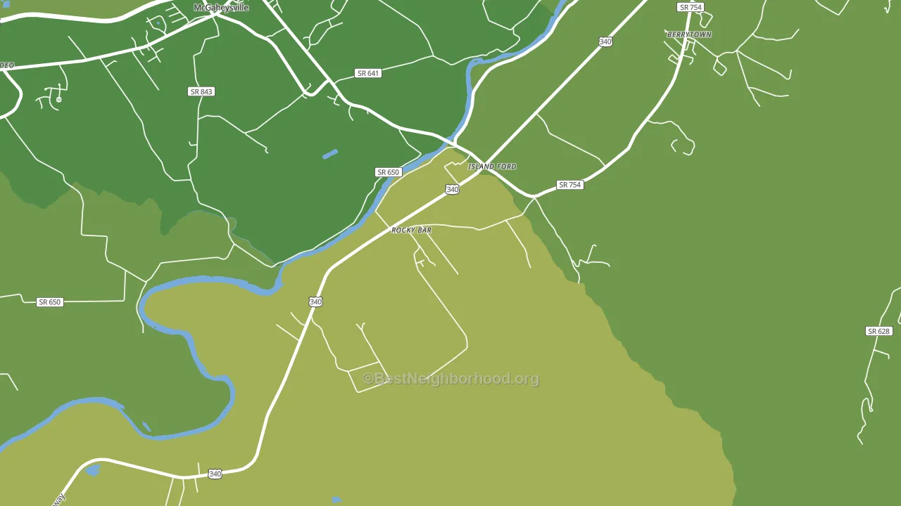 Island Ford, VA block-group voter-turnout map