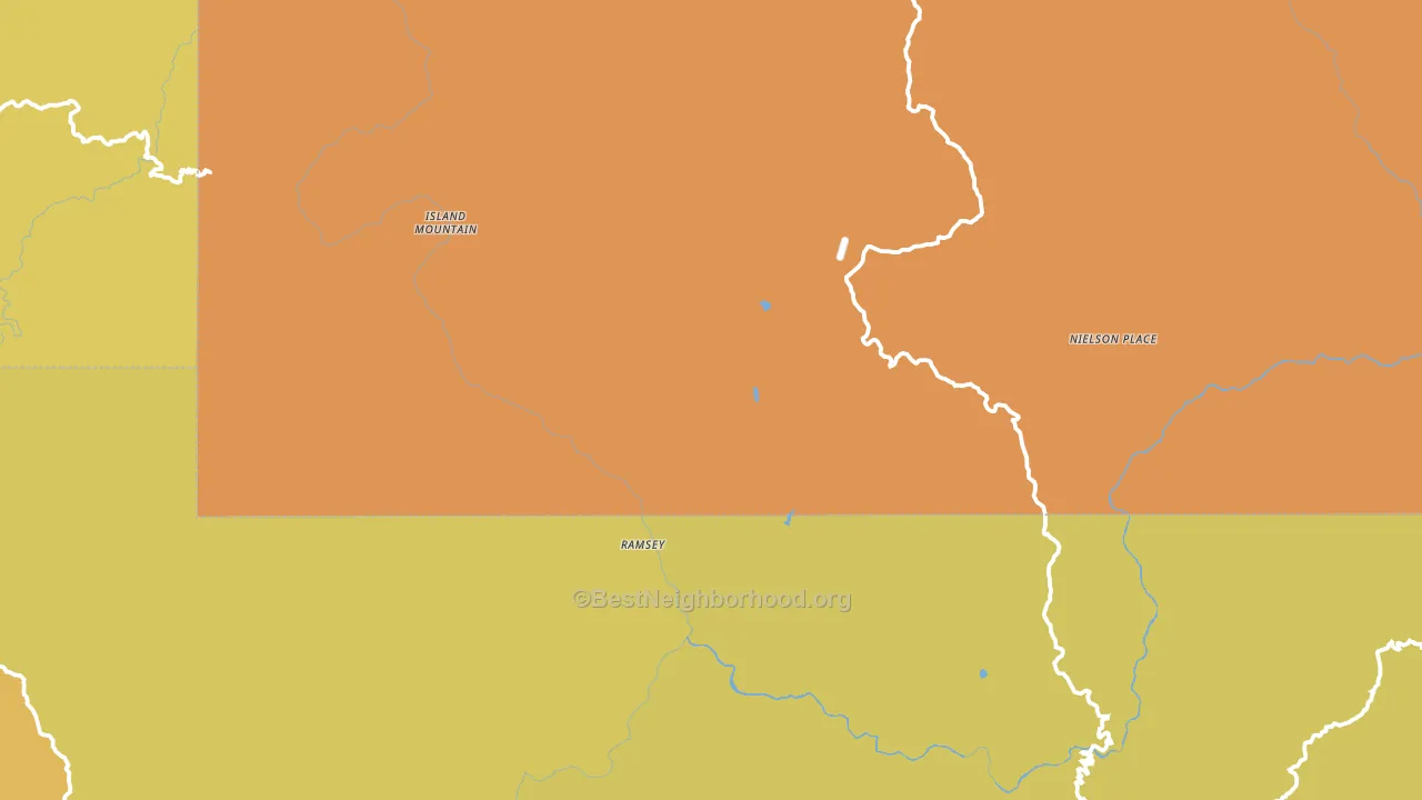 Island Mountain, CA block-group voter-turnout map