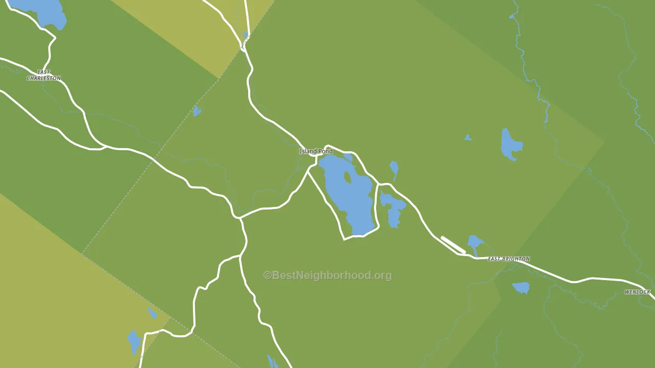 Island Pond, VT block-group voter-turnout map