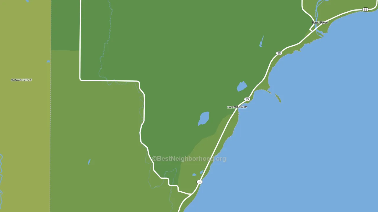 Island View, MI block-group voter-turnout map