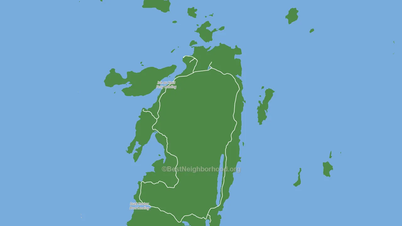 Isle Au Haut, ME block-group voter-turnout map