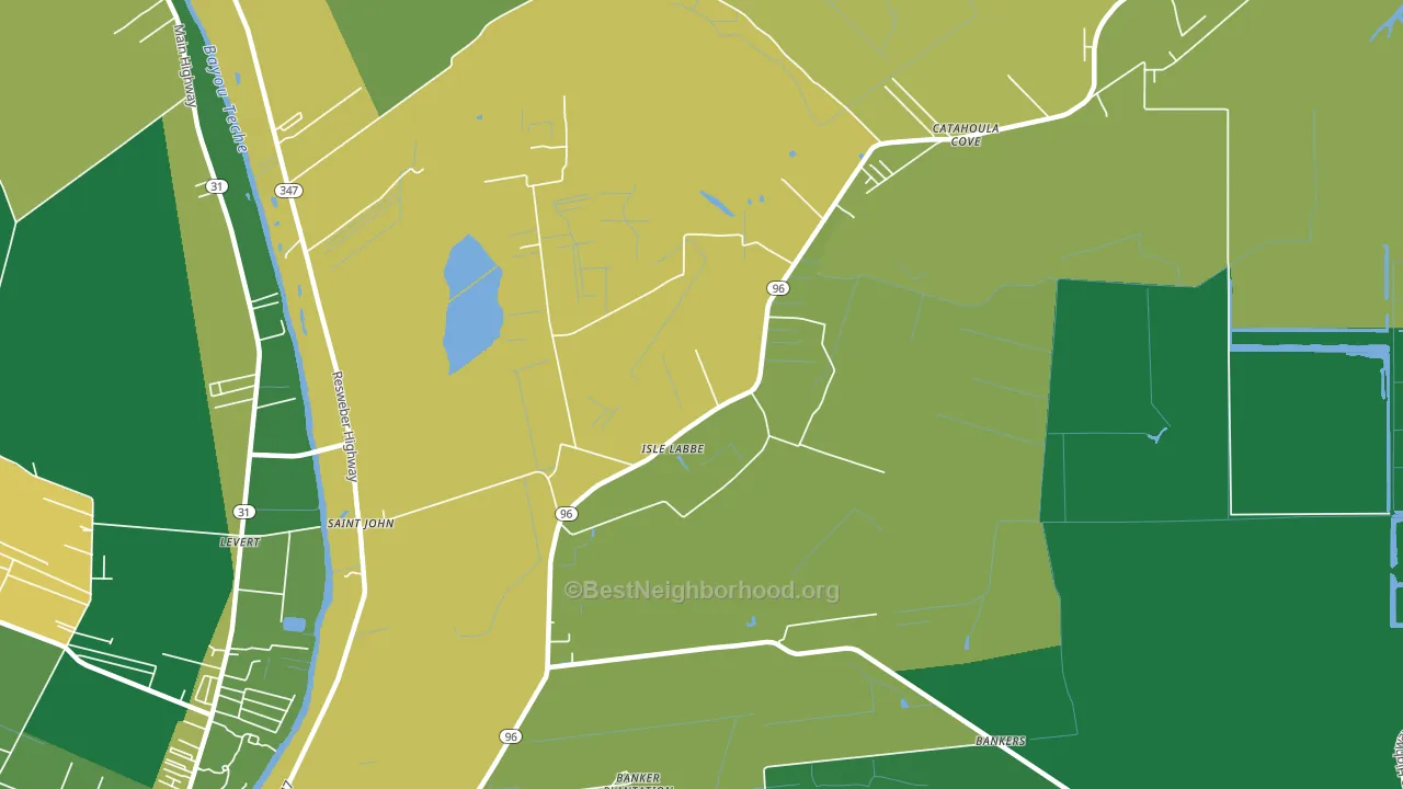 Isle Labbe, LA block-group voter-turnout map