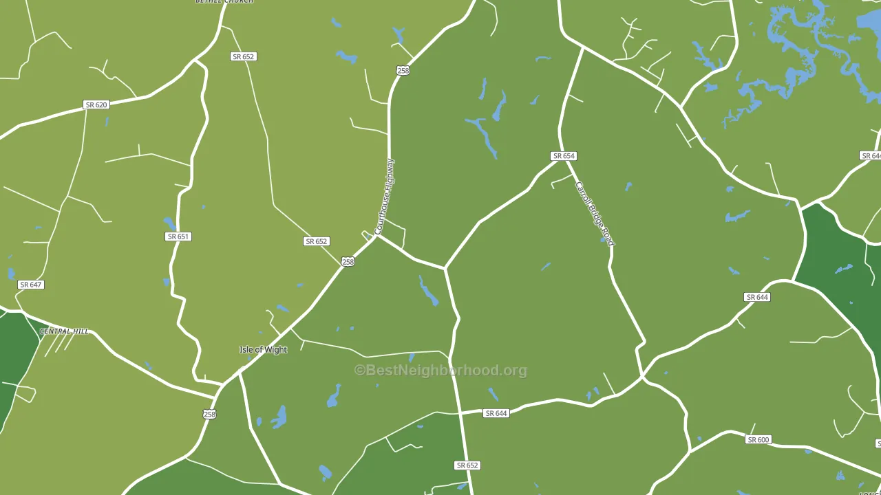 Isle of Wight, VA block-group voter-turnout map