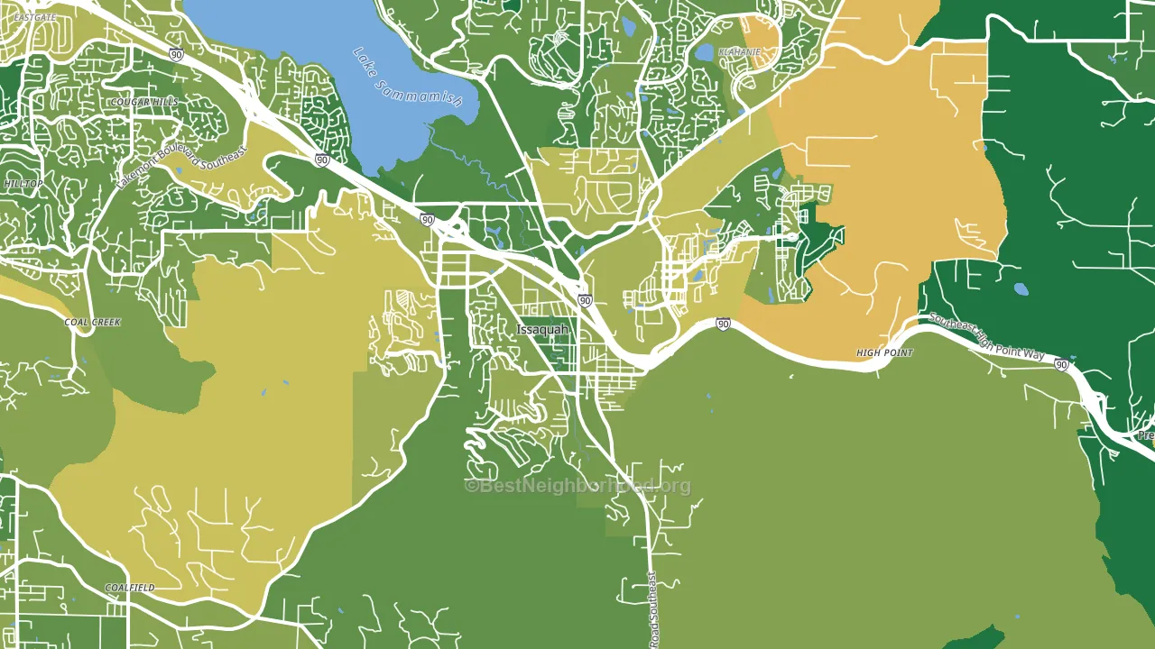 Issaquah, WA block-group voter-turnout map
