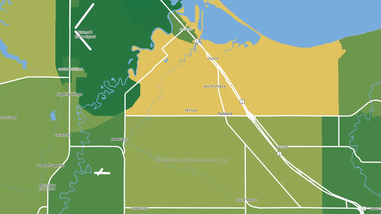 Itasca, WI block-group voter-turnout map