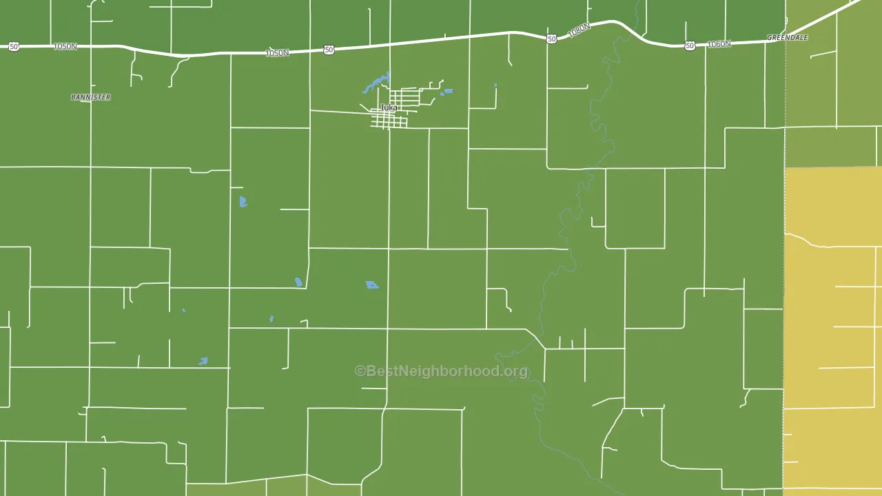 Iuka, IL block-group voter-turnout map