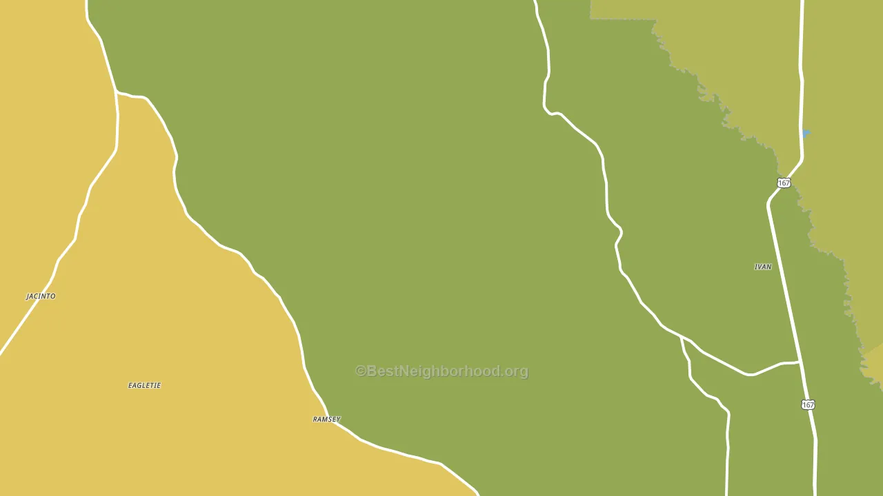 Ivan, AR block-group voter-turnout map