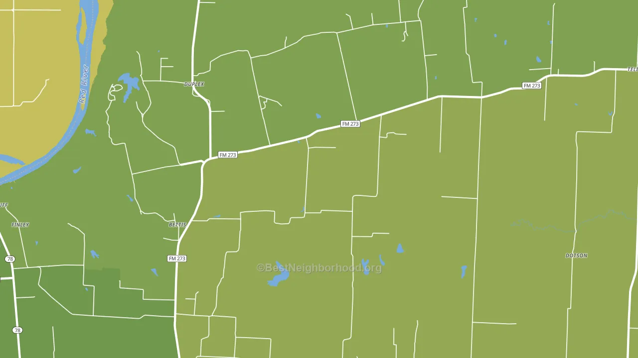Ivanhoe, TX block-group voter-turnout map