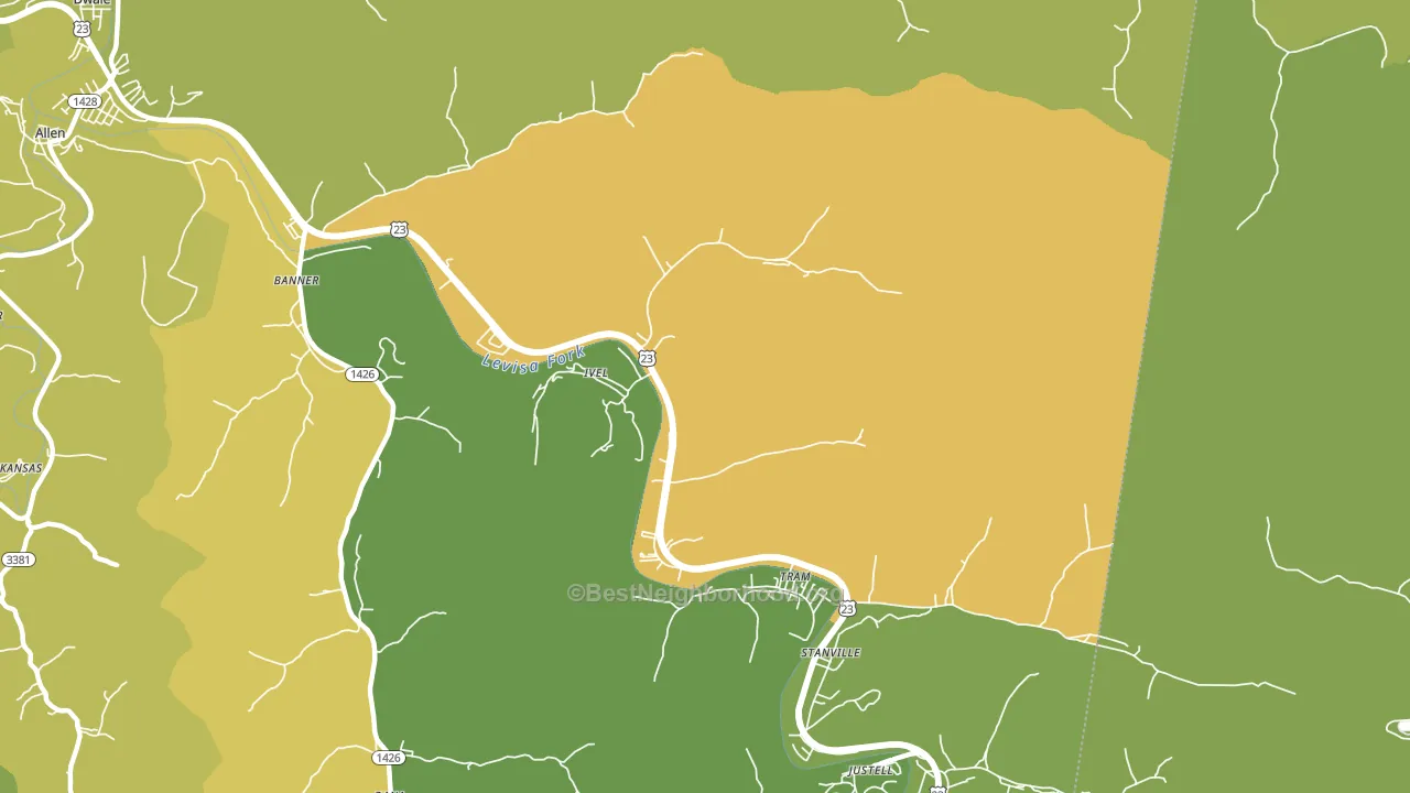 Ivel, KY block-group voter-turnout map