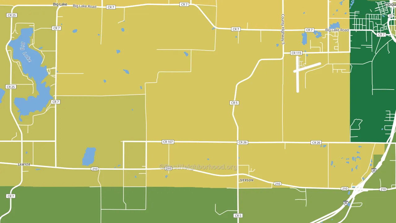 Iverson, MN block-group voter-turnout map