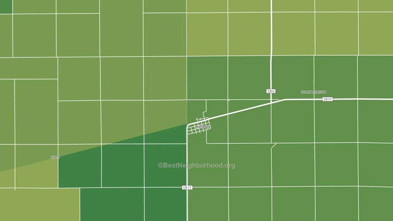 Ivesdale, IL block-group voter-turnout map