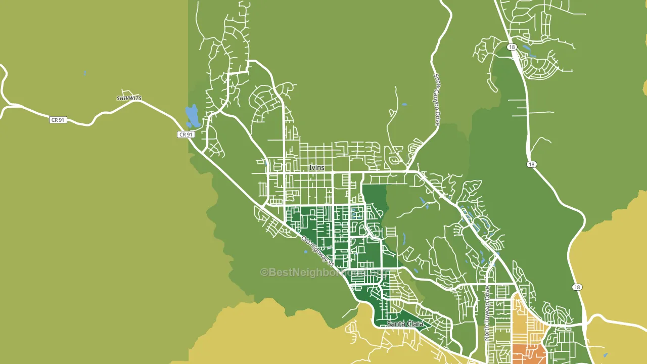 Ivins, UT block-group voter-turnout map