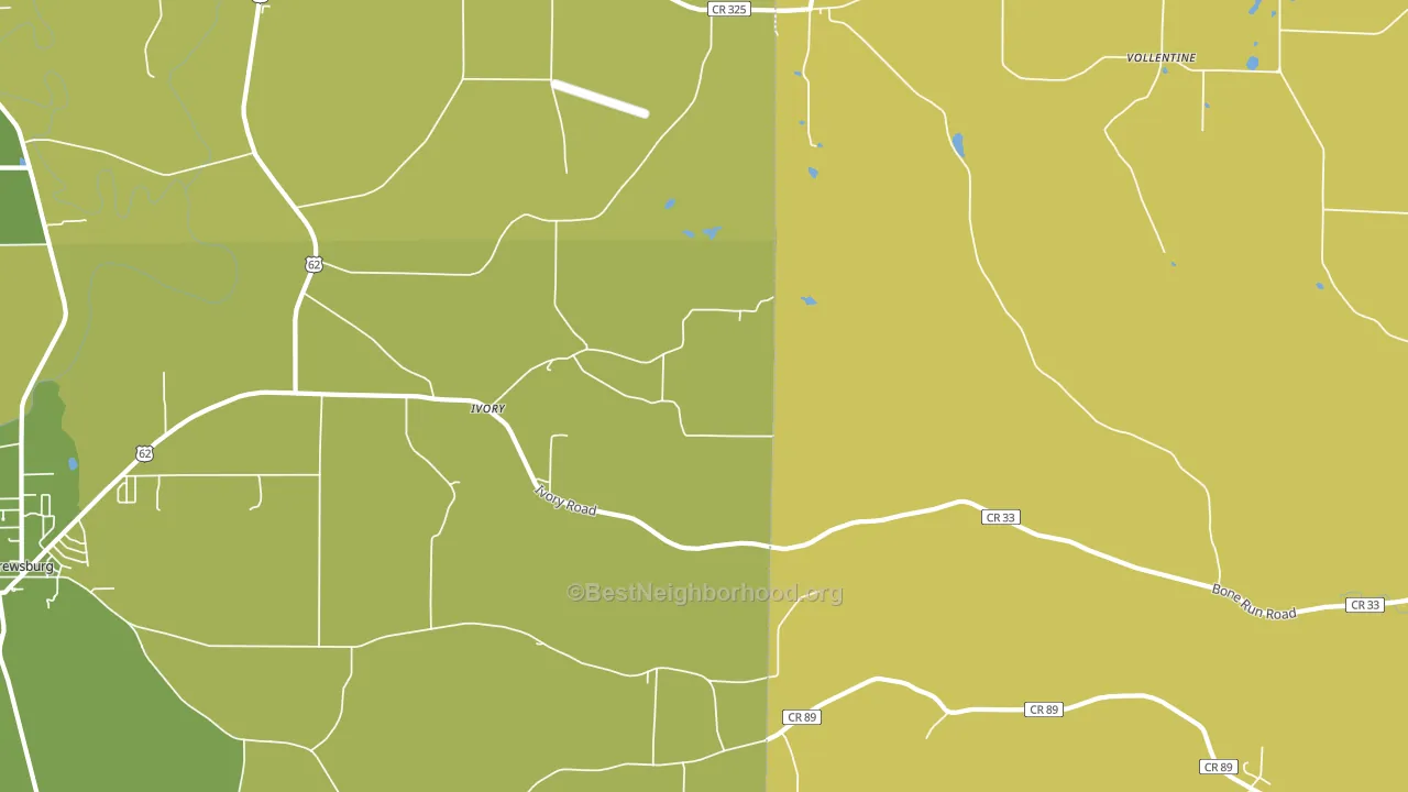 Ivory, NY block-group voter-turnout map